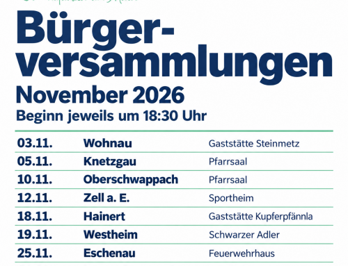 Termine Bürgerversammlungen 2026